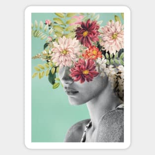 WOMAN WITH FLOWERS 12 Sticker